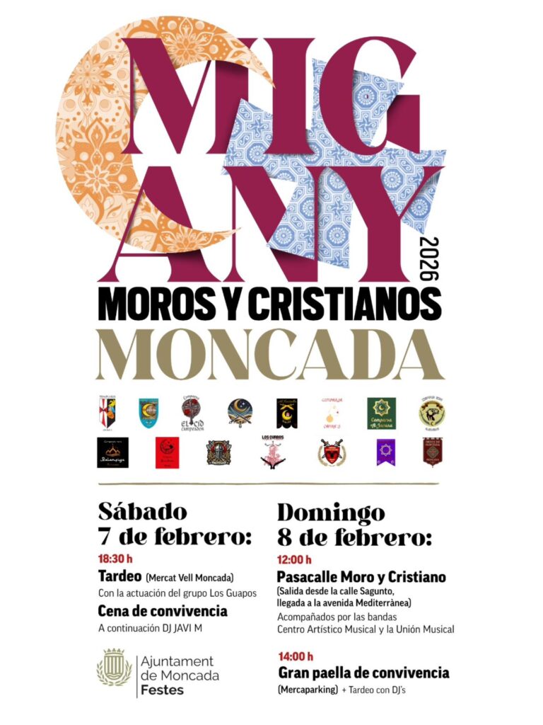 cartel mig any moros y cristianos Moncada 2026